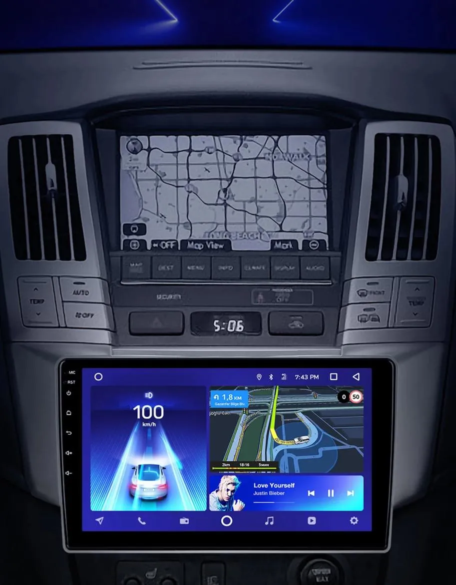 Car Dealz 10.2" Android 10.0 Lexus RX300/330/350/400H Toyota Harrier 2003-2009 In Dash Plus OEM Fascia
