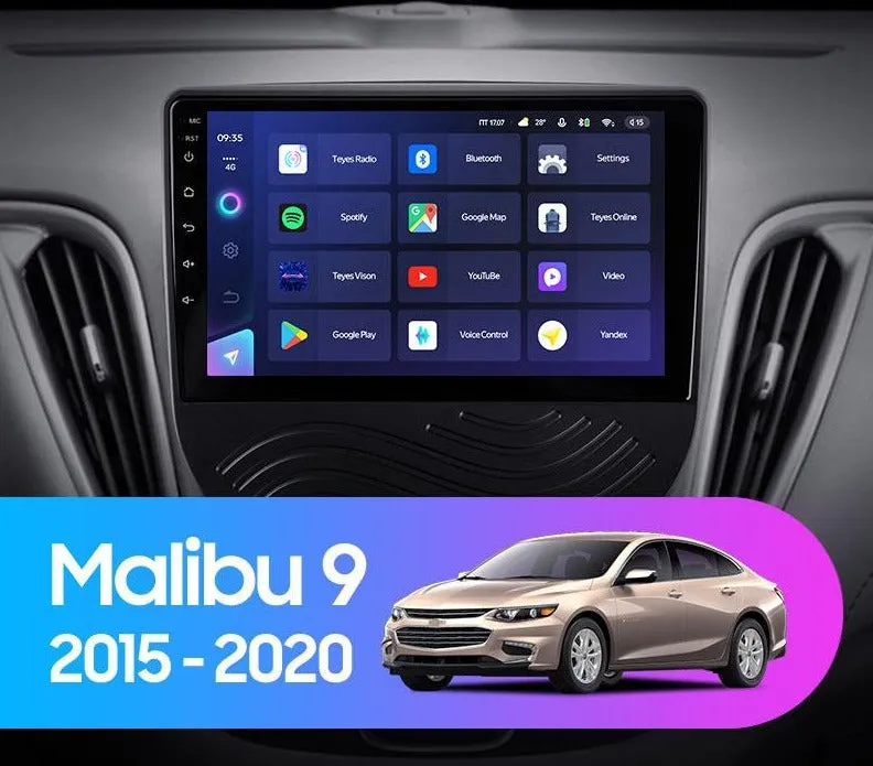 Car Dealz Elite 4G Data Model 10.2" Android 12.0 For Chevrolet Holden Malibu 9 2015 - 2020 In Dash Plus OEM Fascia