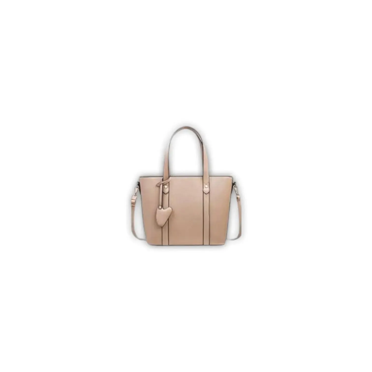 Classic Tote Bag with Heart Charm