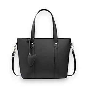 Classic Tote Bag with Heart Charm