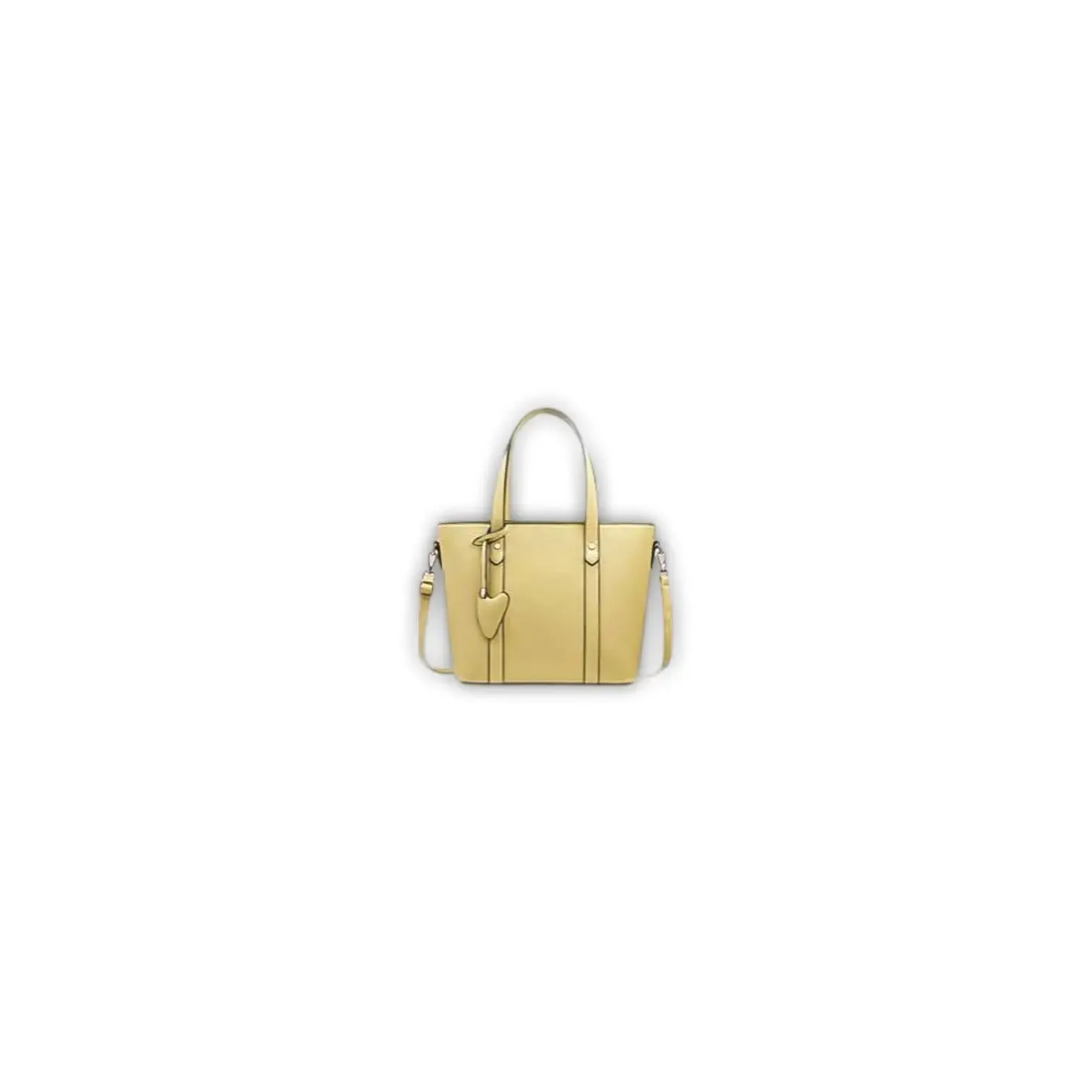Classic Tote Bag with Heart Charm