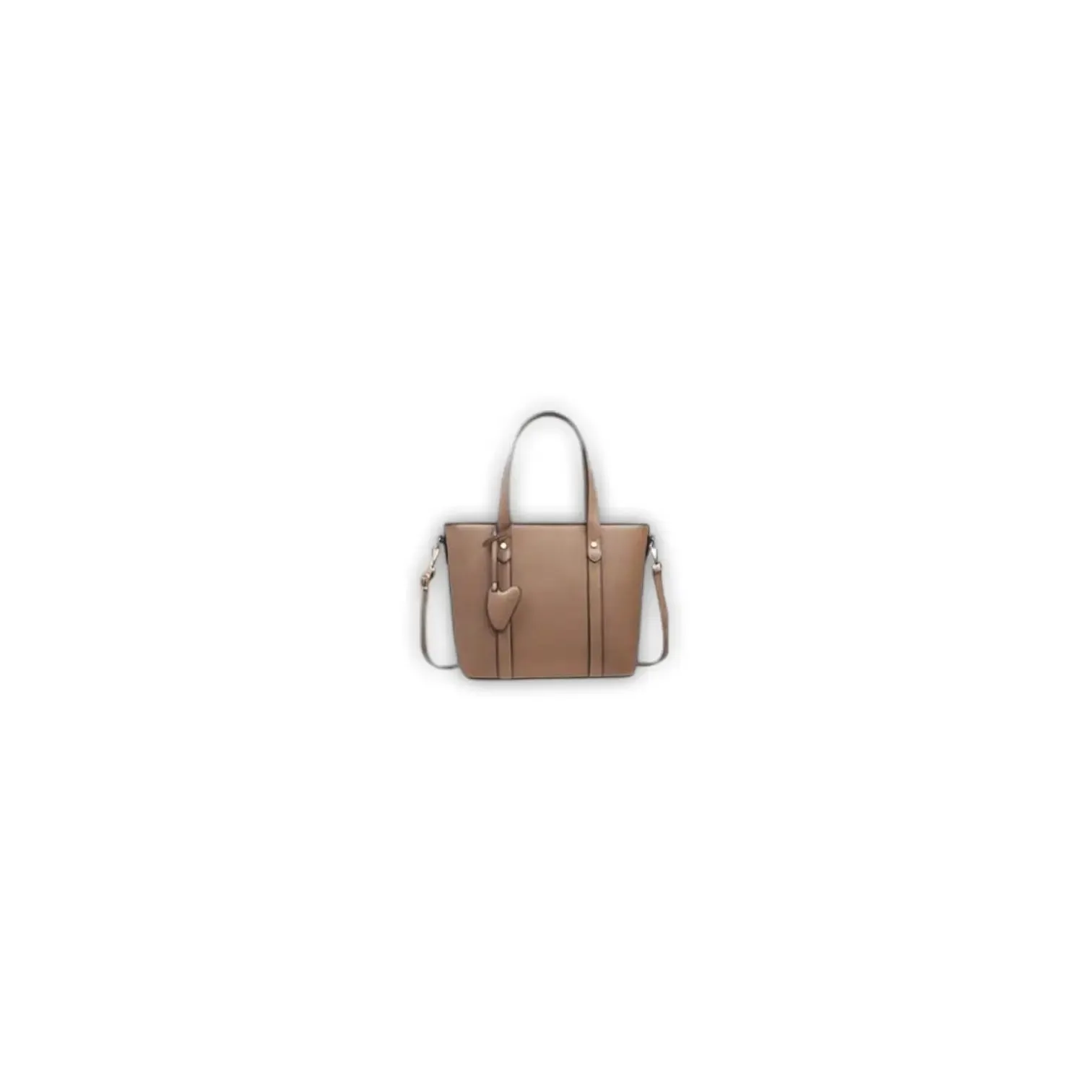 Classic Tote Bag with Heart Charm