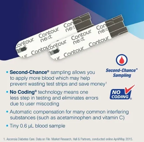 Contour Next Blood Glucose Test Strips 50 Count