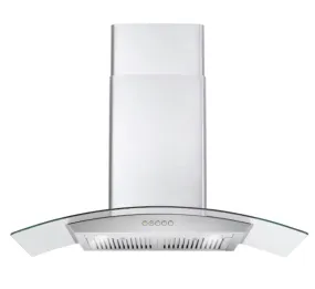 Cosmo 36-in 380-CFM Ducted Stainless Steel Wall-Mounted Range Hood