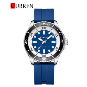 CURREN Original Brand Rubber Straps Wrist Watch For Men With Brand (Box & Bag)-8448