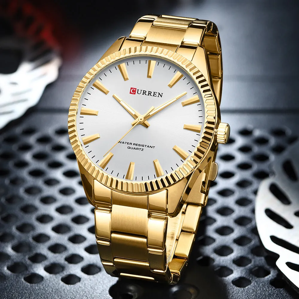 CURREN Original Brand Stainless Steel Band Wrist Watch For Men With Brand (Box & Bag)-8425