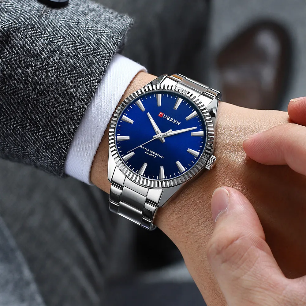 CURREN Original Brand Stainless Steel Band Wrist Watch For Men With Brand (Box & Bag)-8425