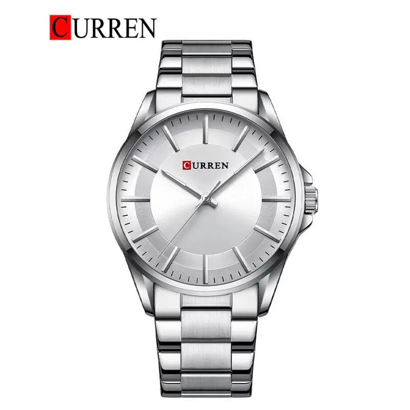CURREN Original Brand Stainless Steel Band Wrist Watch For Men With Brand (Box & Bag)-8429