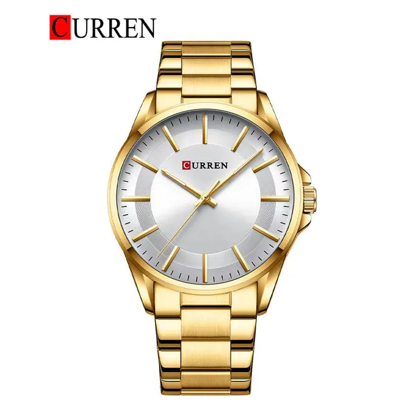 CURREN Original Brand Stainless Steel Band Wrist Watch For Men With Brand (Box & Bag)-8429
