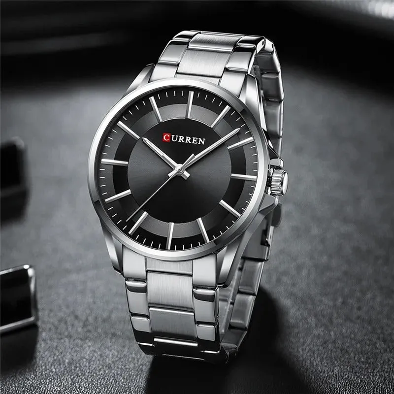 CURREN Original Brand Stainless Steel Band Wrist Watch For Men With Brand (Box & Bag)-8429