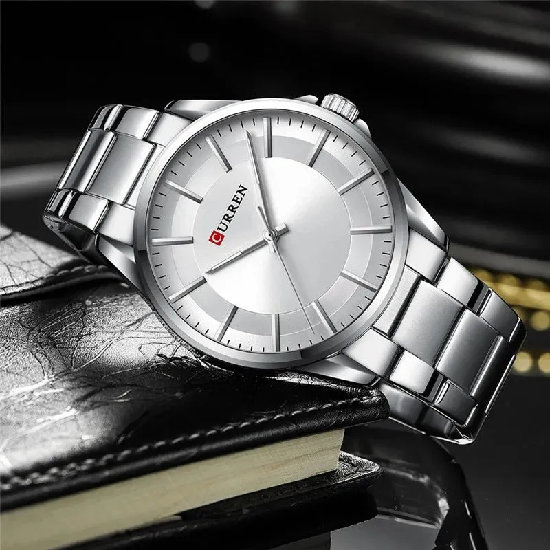 CURREN Original Brand Stainless Steel Band Wrist Watch For Men With Brand (Box & Bag)-8429