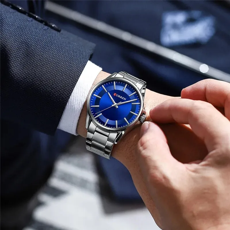 CURREN Original Brand Stainless Steel Band Wrist Watch For Men With Brand (Box & Bag)-8429