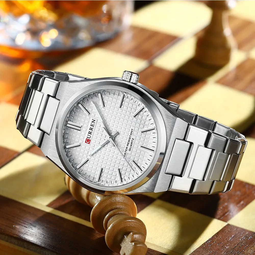 CURREN Original Brand Stainless Steel Band Wrist Watch For Men With Brand (Box & Bag)-8439