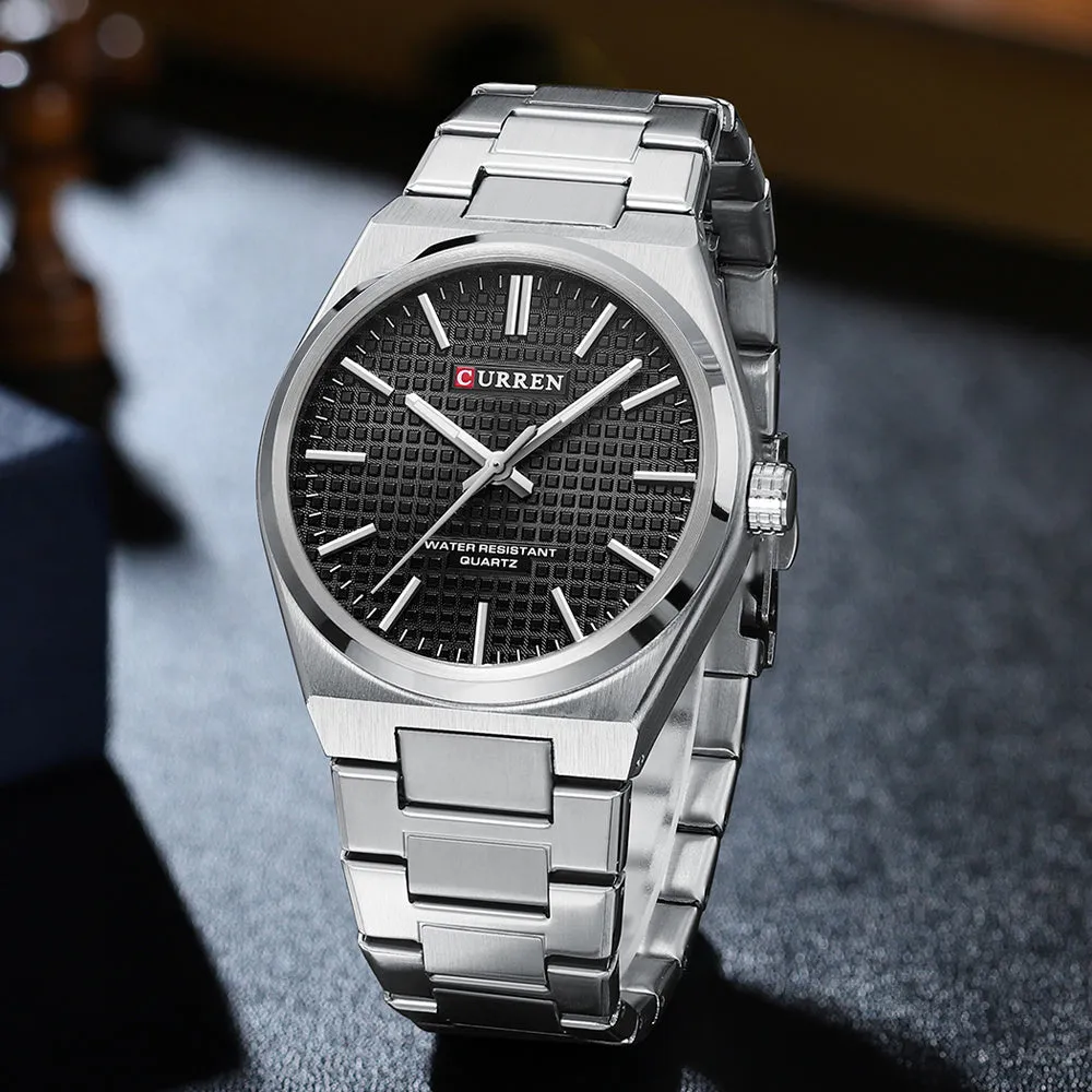 CURREN Original Brand Stainless Steel Band Wrist Watch For Men With Brand (Box & Bag)-8439