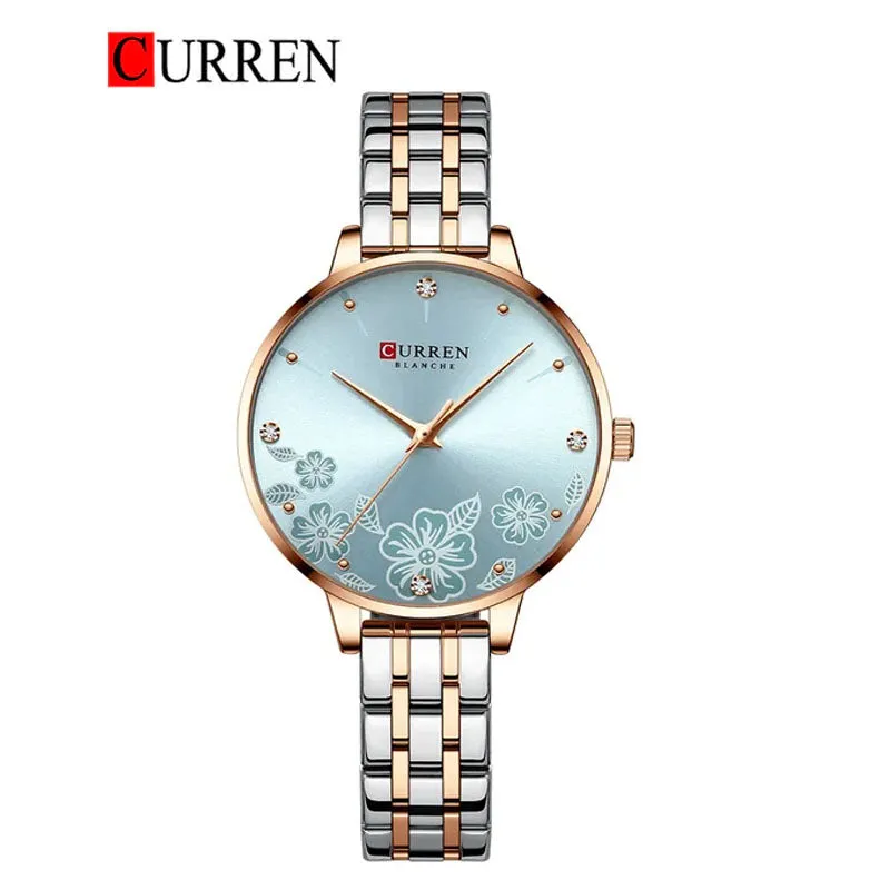 CURREN Original Brand Stainless Steel Band Wrist Watch For Women With Brand (Box & Bag)-9068