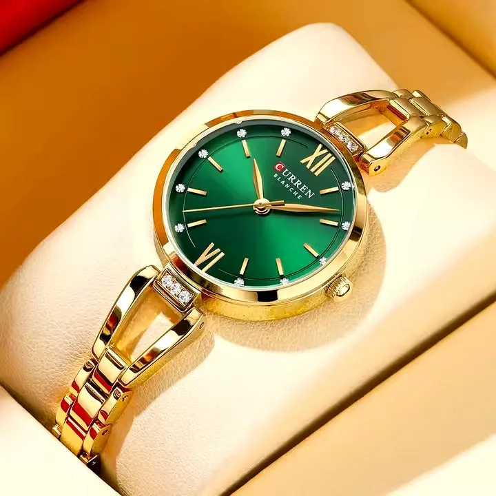 CURREN Original Brand Stainless Steel Band Wrist Watch For Women With Brand (Box & Bag)-9092