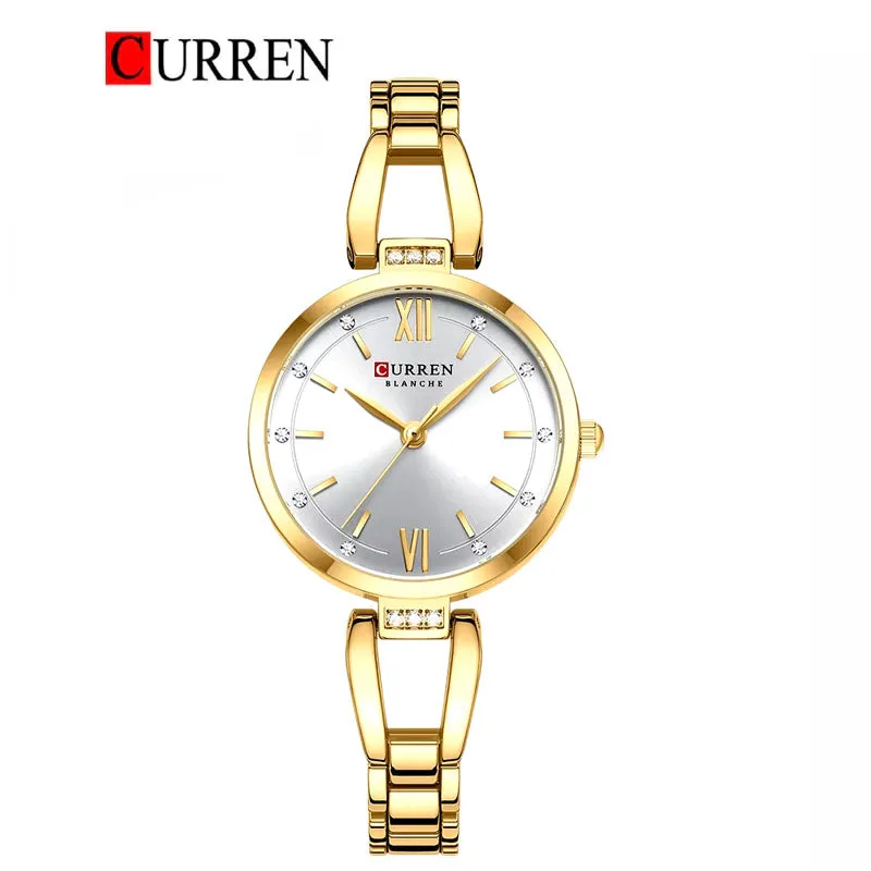 CURREN Original Brand Stainless Steel Band Wrist Watch For Women With Brand (Box & Bag)-9092