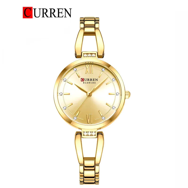 CURREN Original Brand Stainless Steel Band Wrist Watch For Women With Brand (Box & Bag)-9092