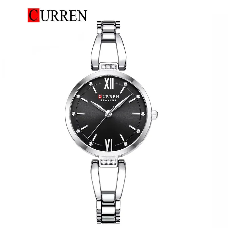 CURREN Original Brand Stainless Steel Band Wrist Watch For Women With Brand (Box & Bag)-9092