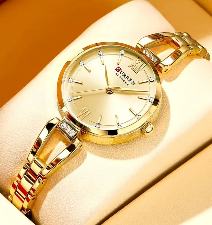 CURREN Original Brand Stainless Steel Band Wrist Watch For Women With Brand (Box & Bag)-9092