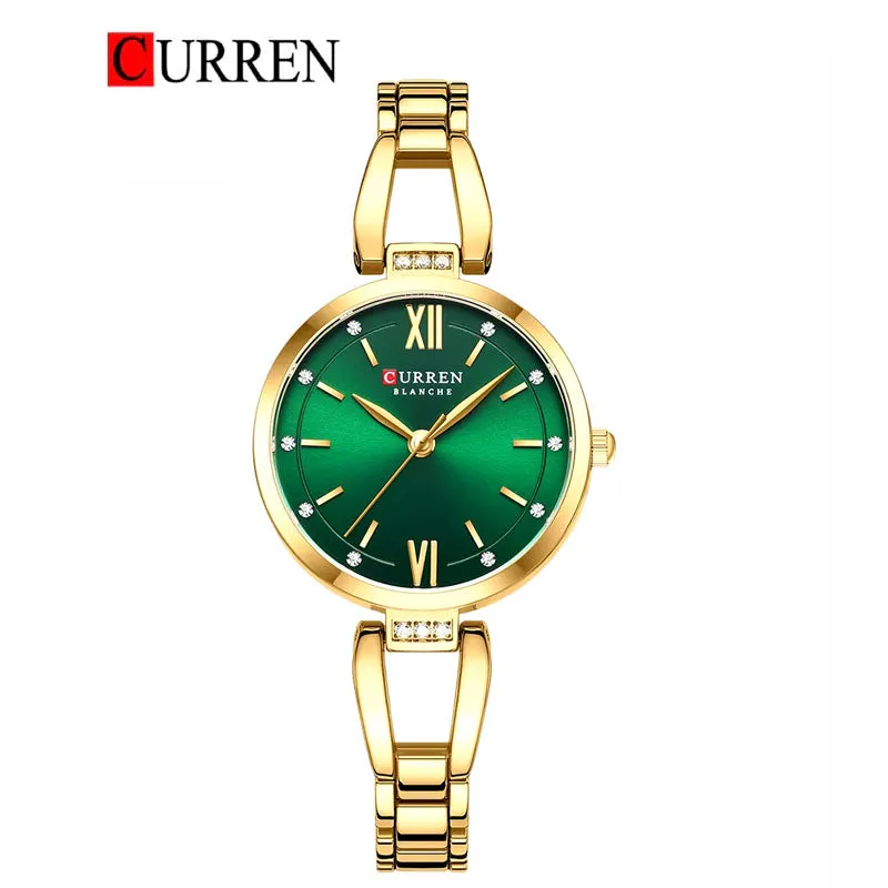 CURREN Original Brand Stainless Steel Band Wrist Watch For Women With Brand (Box & Bag)-9092