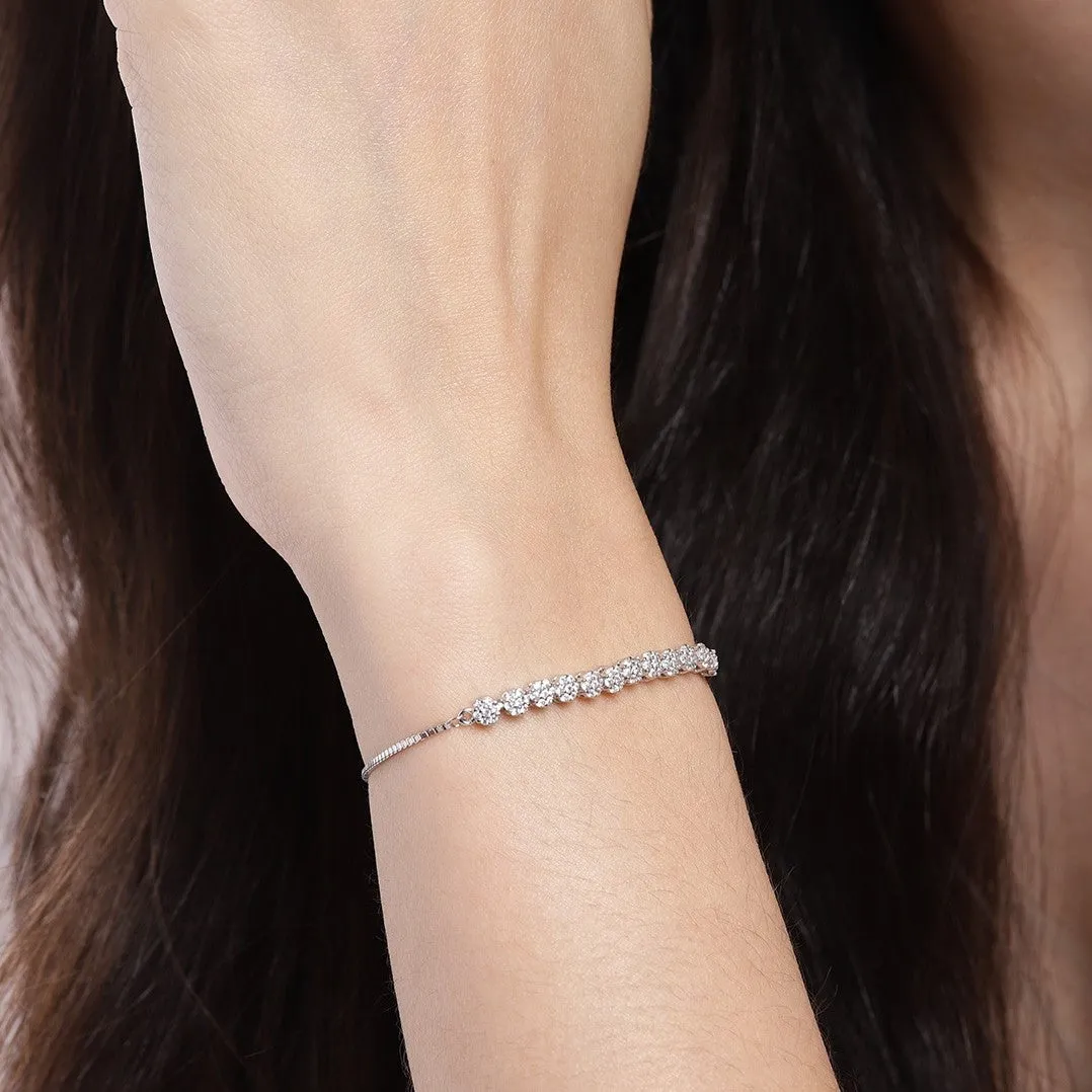 Diva Floral 925 Silver Bracelet