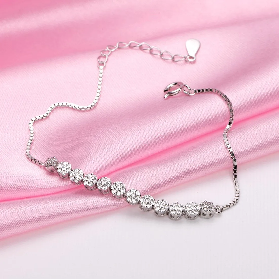 Diva Floral 925 Silver Bracelet