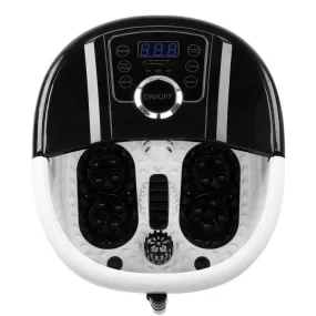 DSSTYLES Foot Bath with Touch Screen Digital Display Automatic Roller Black