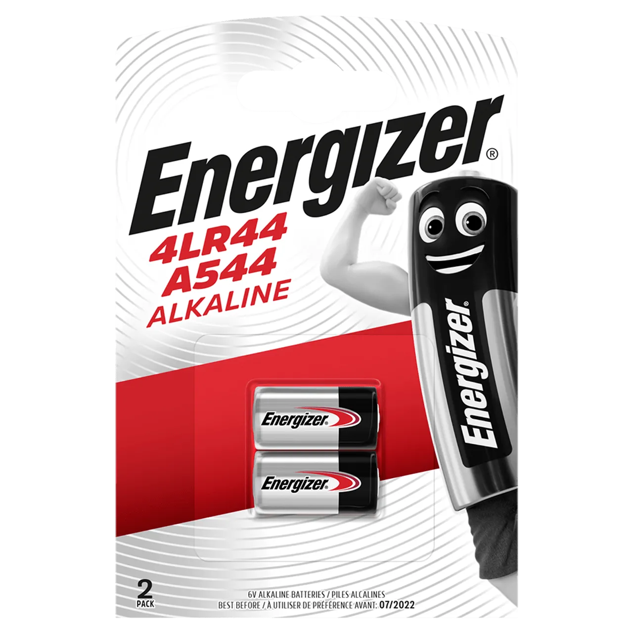 Energizer 4LR44 6V Alkaline Batteries A544 (2 Pack)
