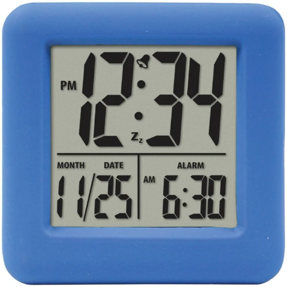 Equity by La Crosse 70905 Soft Cube LCD Alarm Clock (Blue)
