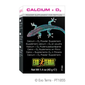 Exo Terra Calcium   D3 Powder Supplement