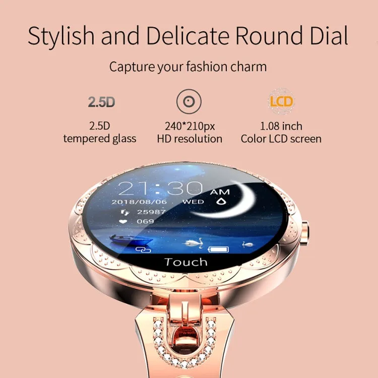 Fashionable Smart Women's Bracelet with Color LCD Display, IP67 Waterproof, Heart Rate & Sleep Monitoring, Remote Camera Control