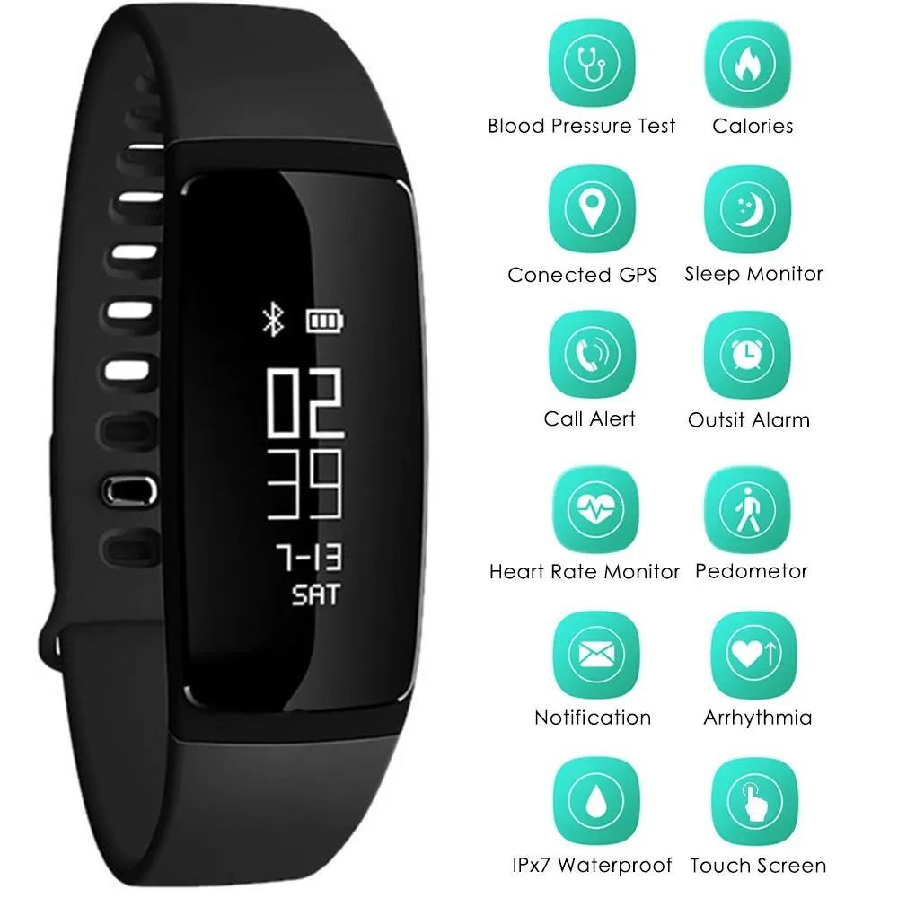 Fitness Tracker Touch Screen Smart Bracelet