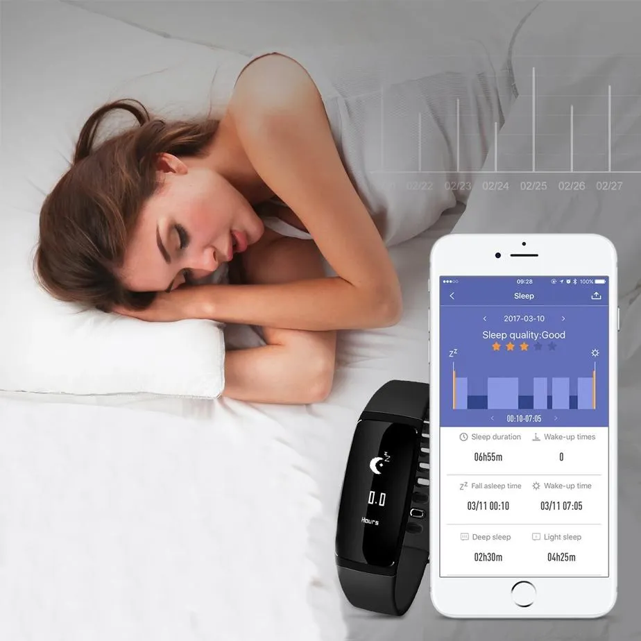 Fitness Tracker Touch Screen Smart Bracelet