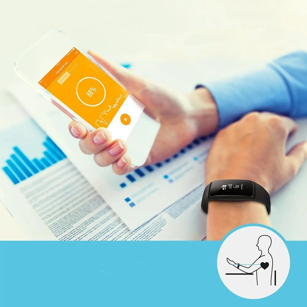 Fitness Tracker Touch Screen Smart Bracelet