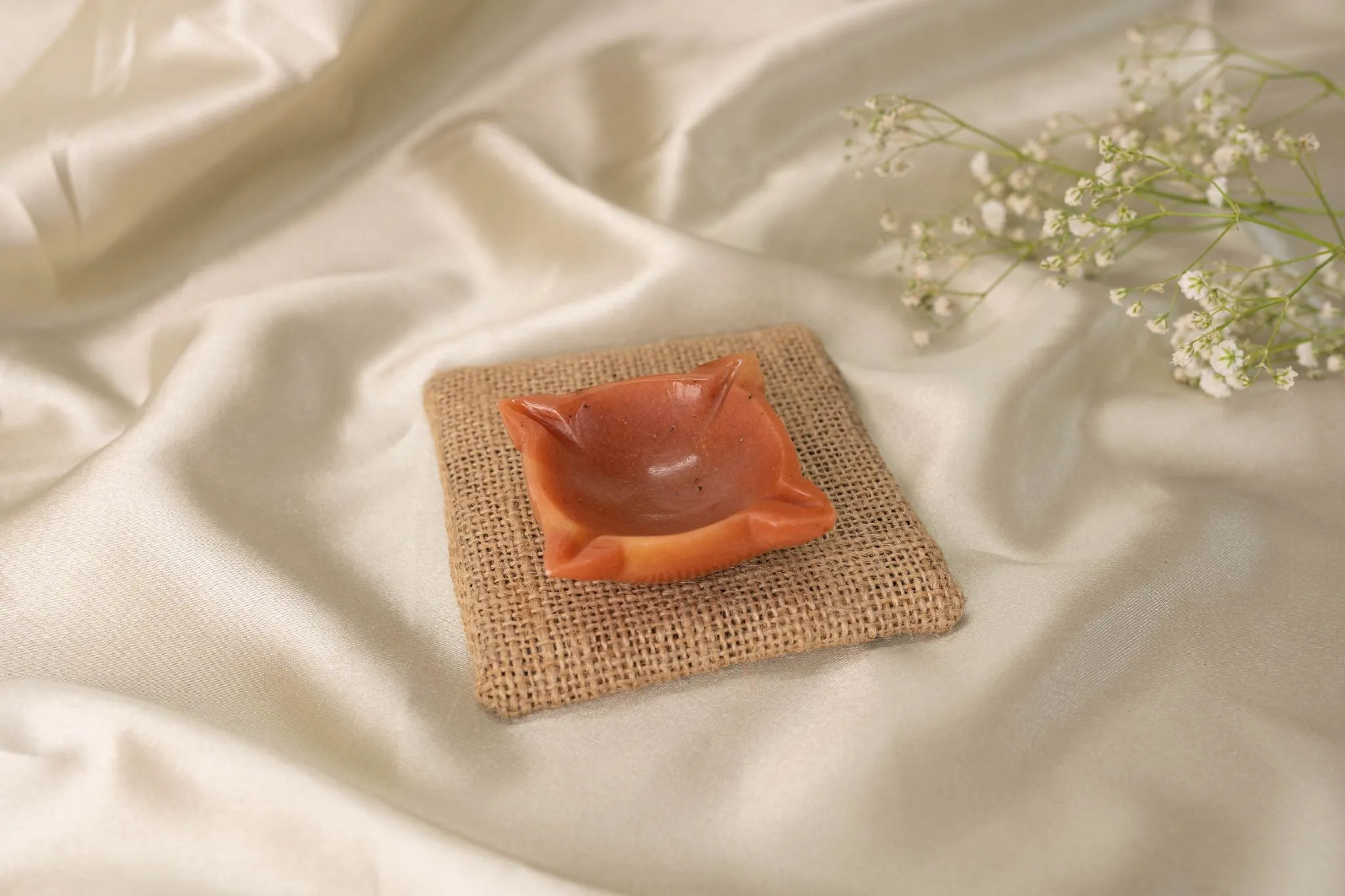 Four Flame Carnelian Diya