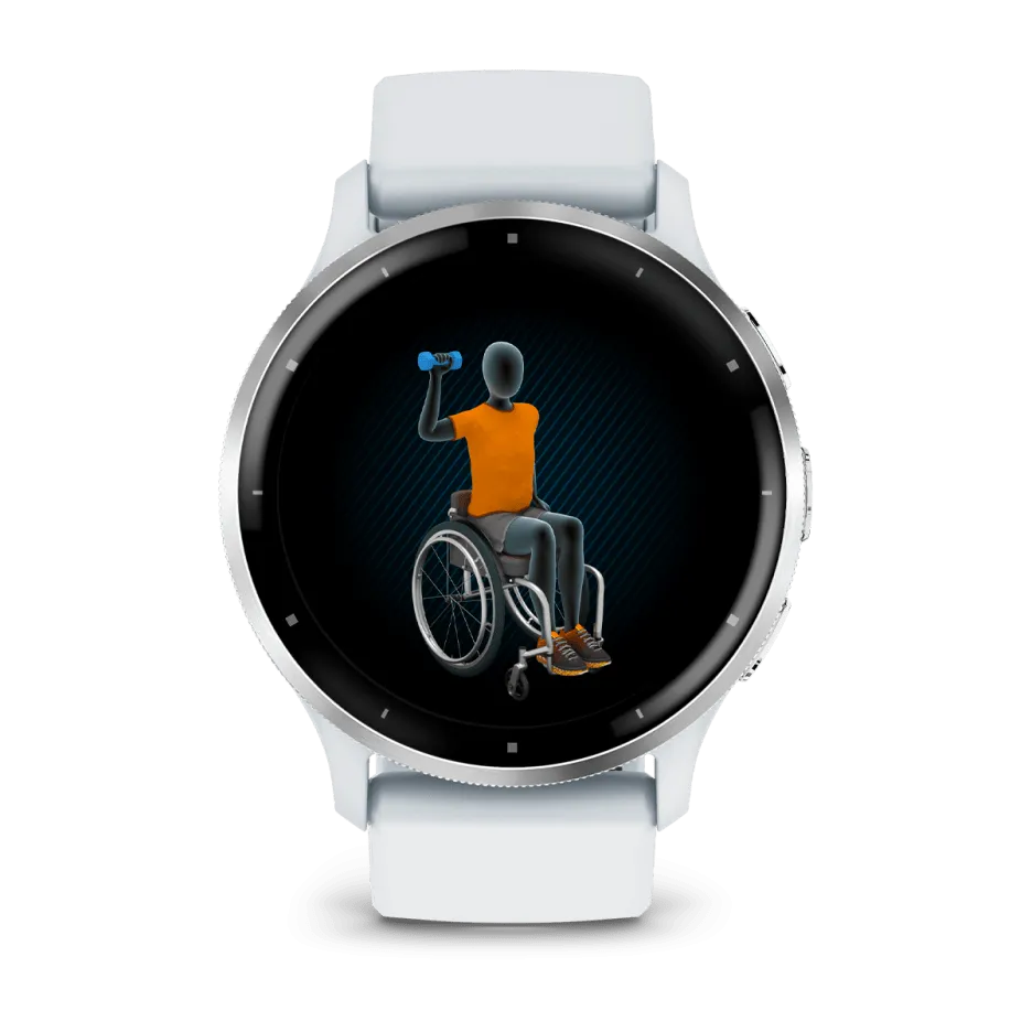 Garmin Venu® 3, Silver Stainless Steel Bezel with Whitestone Case