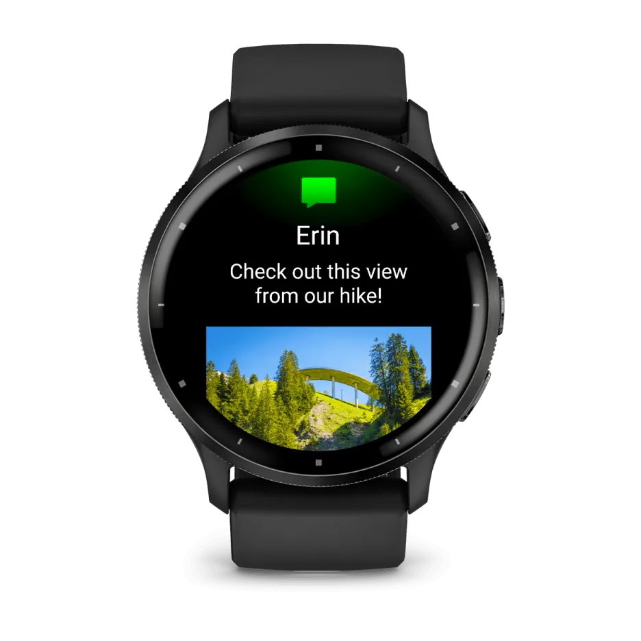 Garmin Venu® 3, Slate Stainless Steel Bezel with Black Case