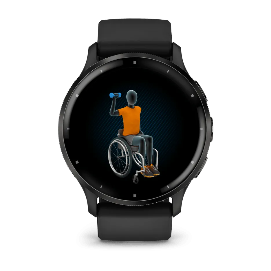 Garmin Venu® 3, Slate Stainless Steel Bezel with Black Case