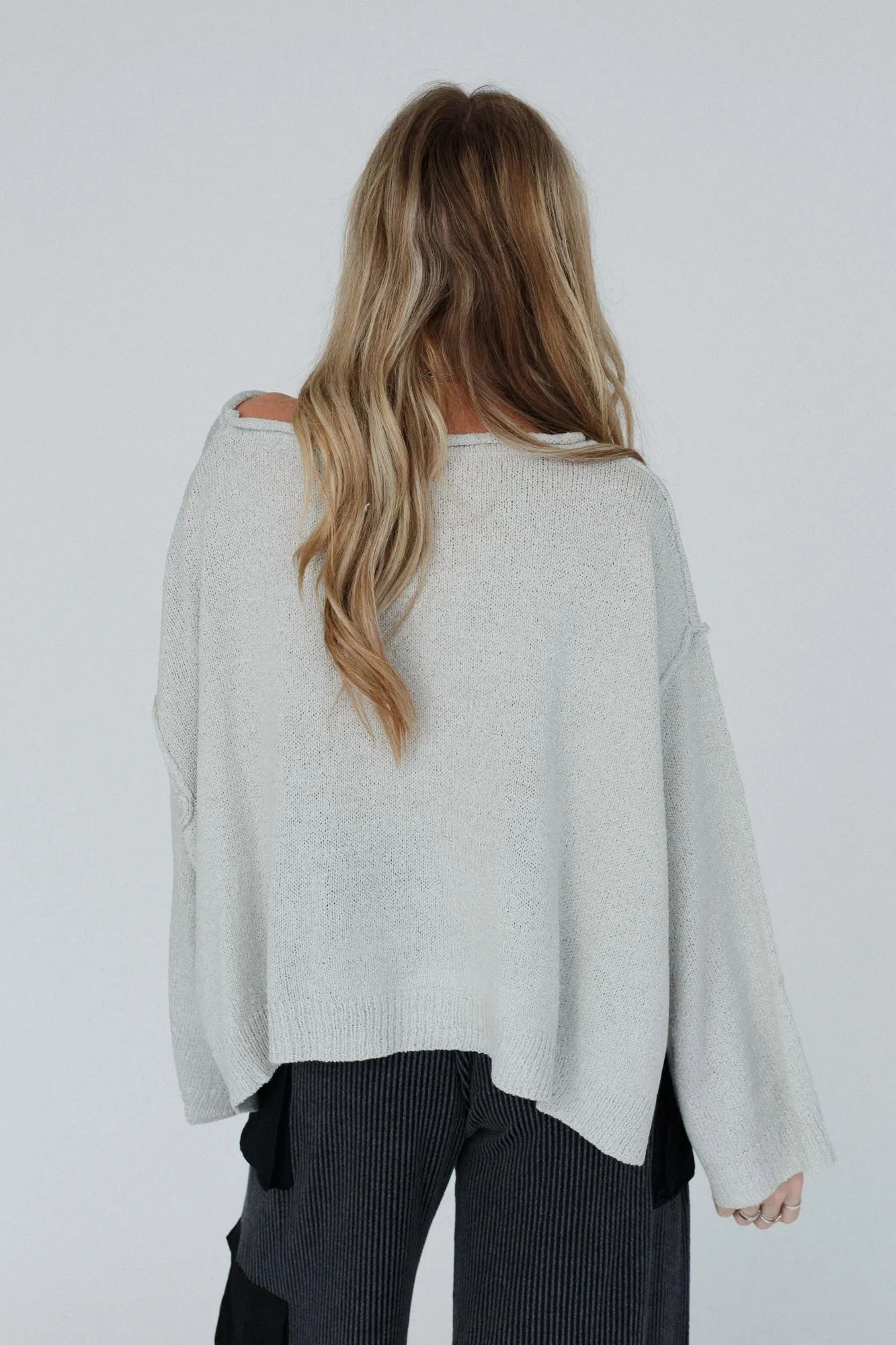 Got You Covered Drop Shoulder Pullover - Ash