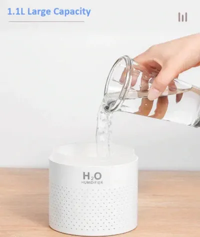 H2O Air Humidifier Green 1.1L Rechargeable