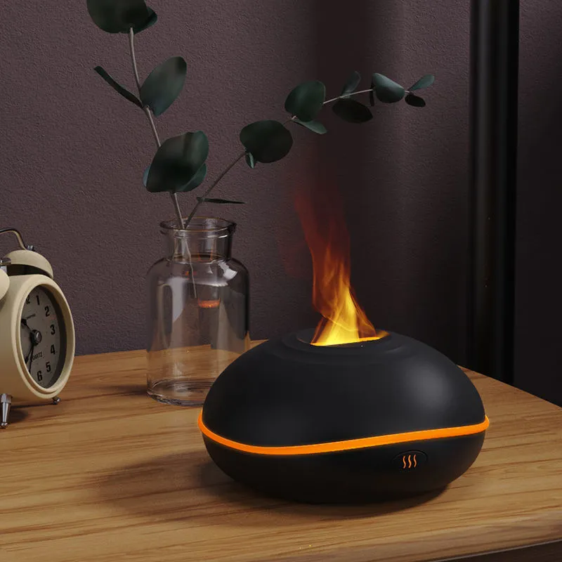 HIVAGI® Flame Diffuser Humidifier: Aromatherapy Bliss with LED Lights and Mist.