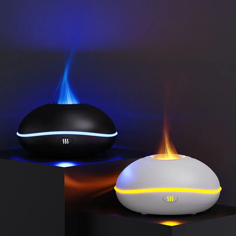 HIVAGI® Flame Diffuser Humidifier: Aromatherapy Bliss with LED Lights and Mist.