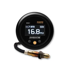 Innovate Motorsports SCG-1 Programmable Boost Controller - Air-Fuel Ratio Gauge - Digital - 2-1/16" Diameter - Black / White Face