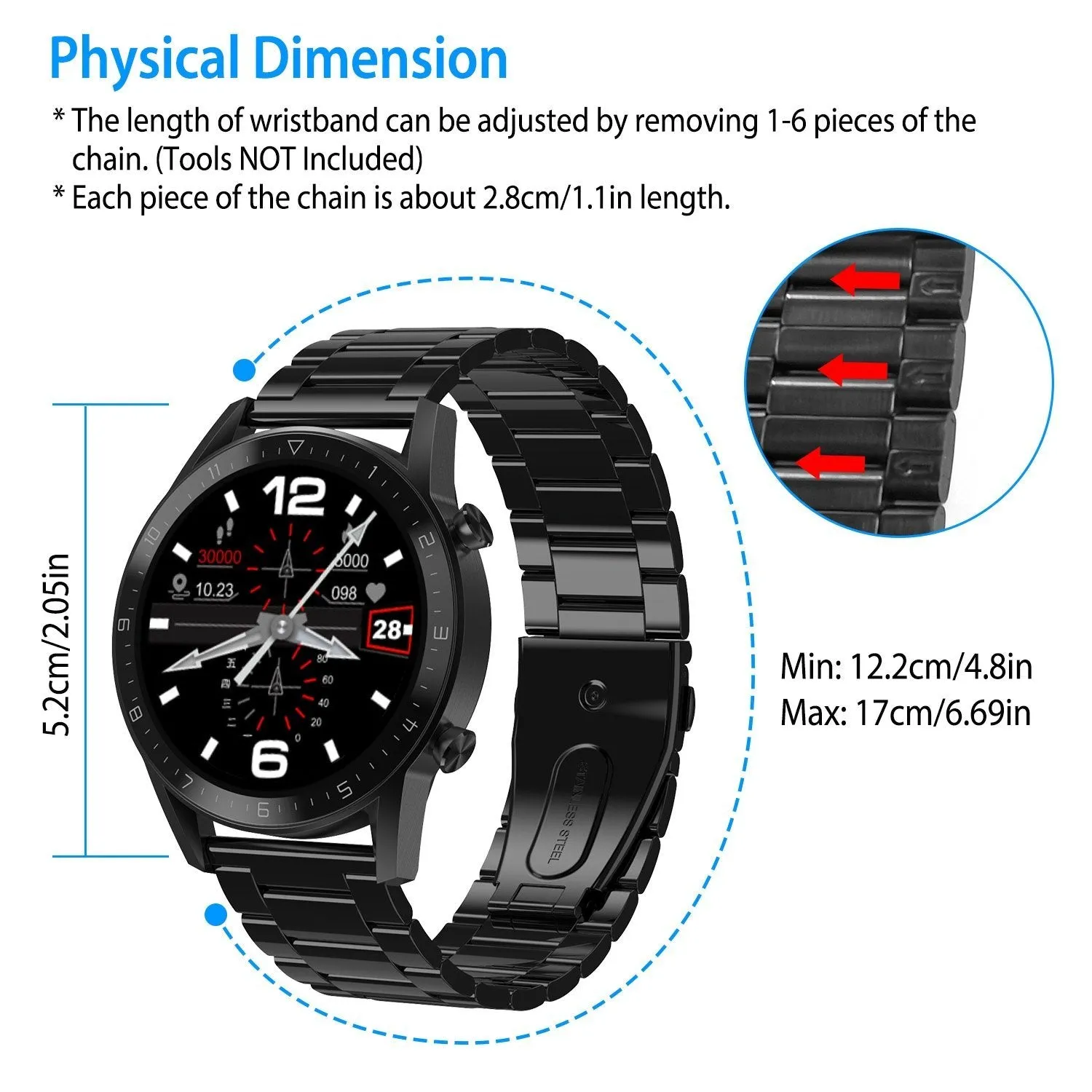 IP67 Waterproof Wireless Smartwatch Fitness Tracker