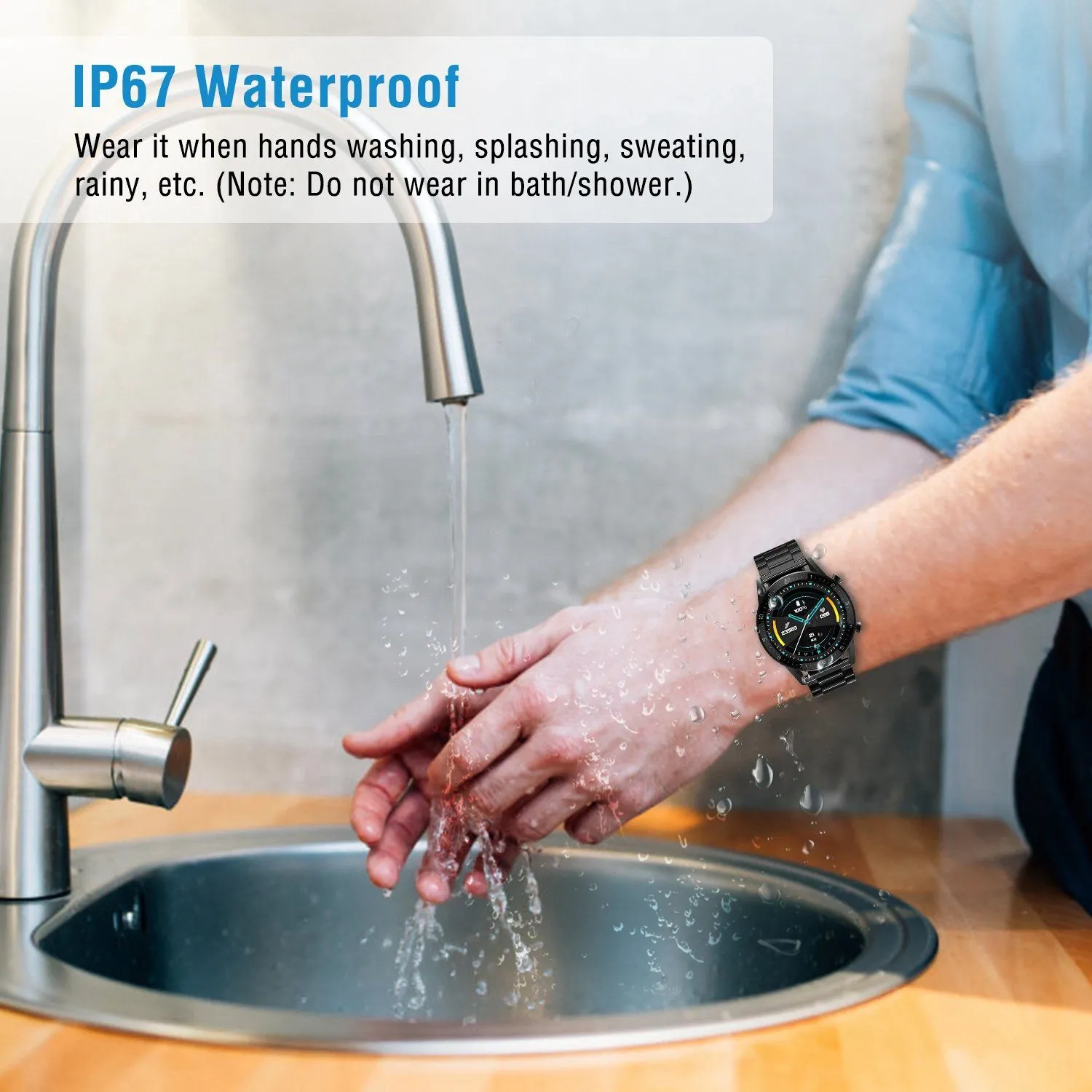 IP67 Waterproof Wireless Smartwatch Fitness Tracker