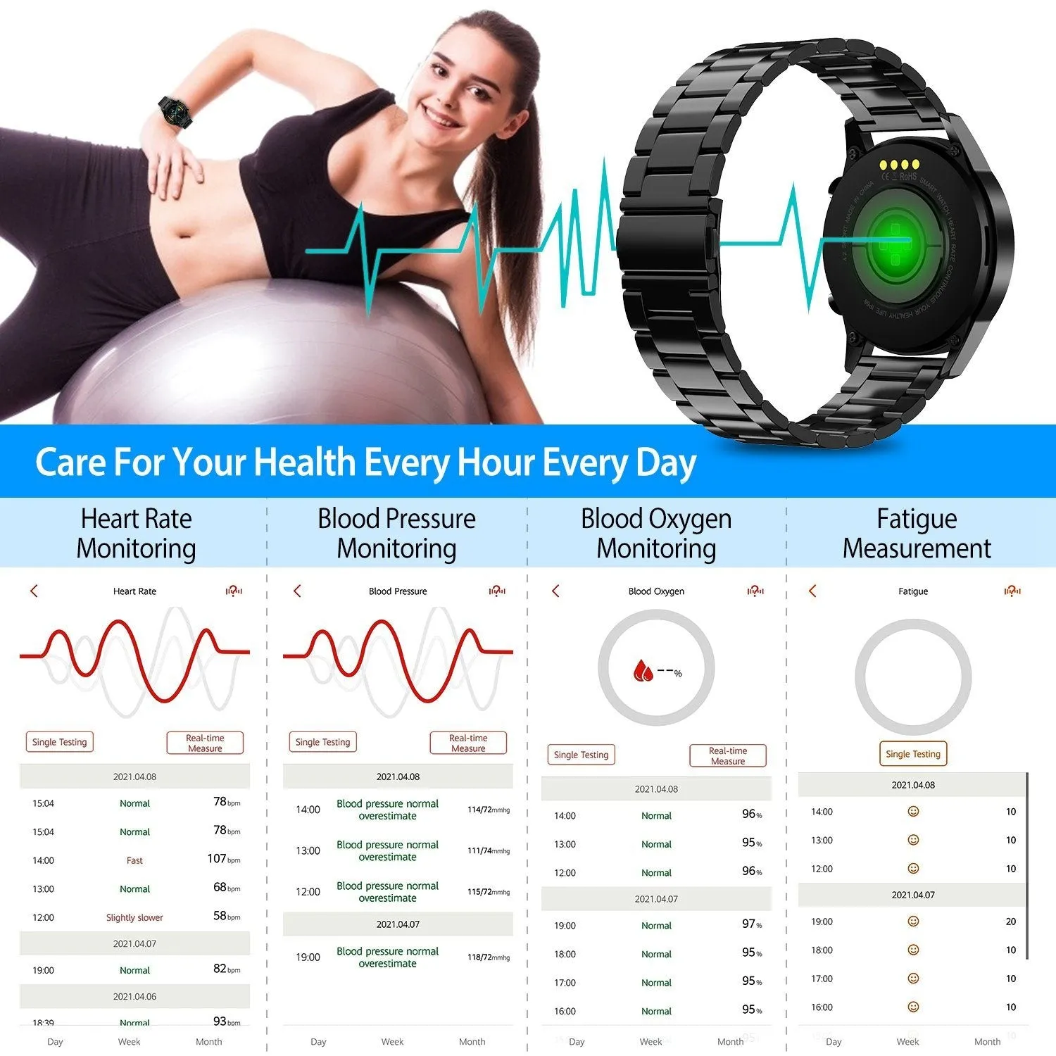 IP67 Waterproof Wireless Smartwatch Fitness Tracker