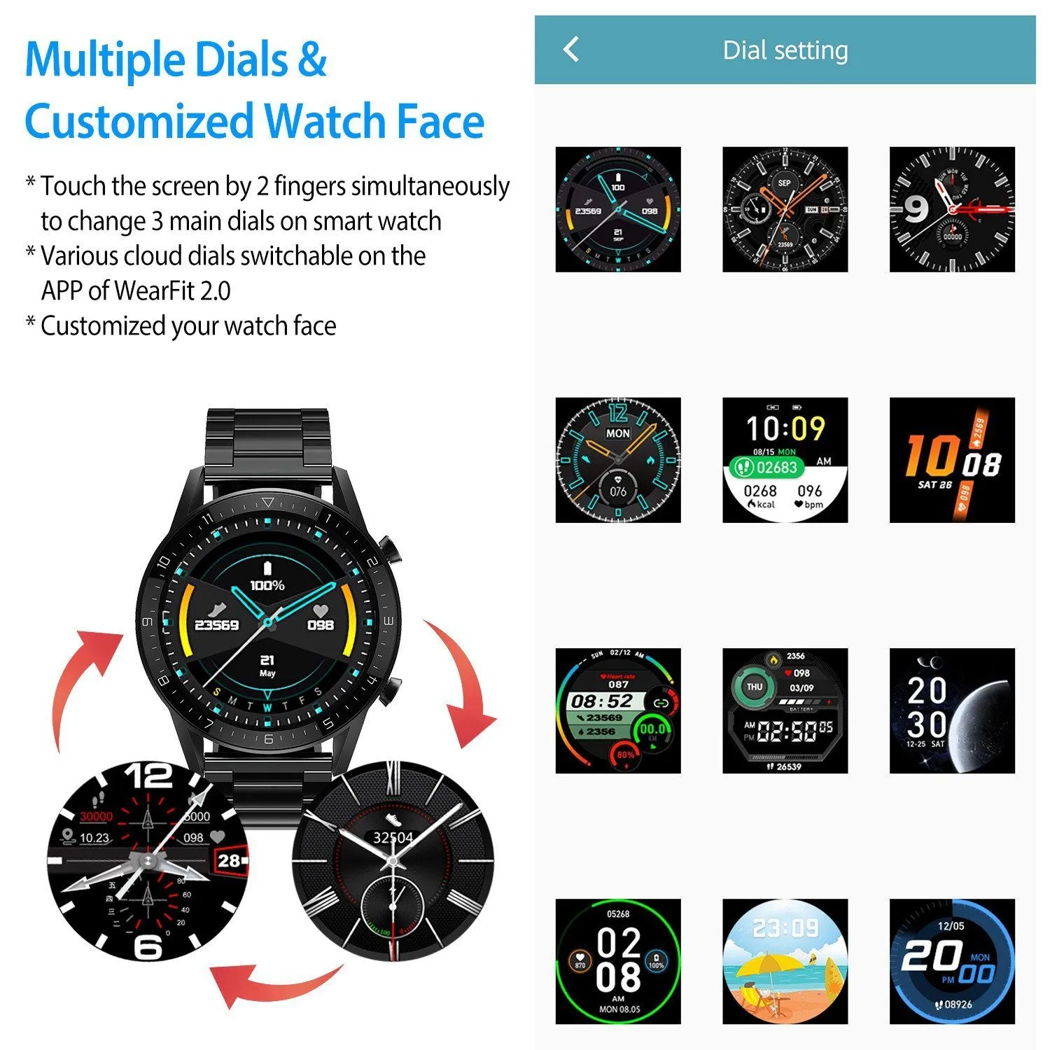 IP67 Waterproof Wireless Smartwatch Fitness Tracker