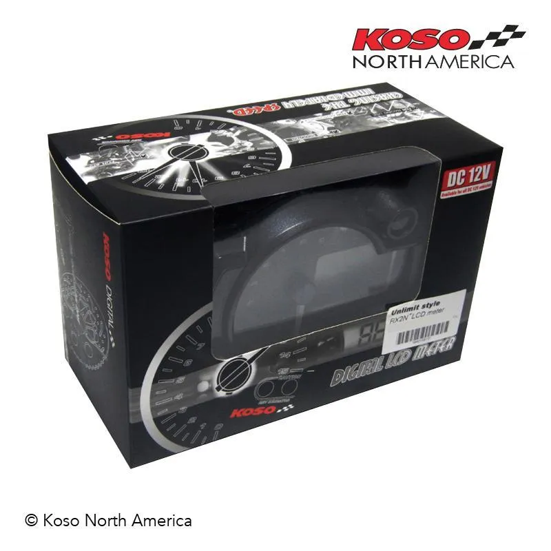Koso GP Style RX-2N Black Panel 10,000 RPM Multi-Function Gauge