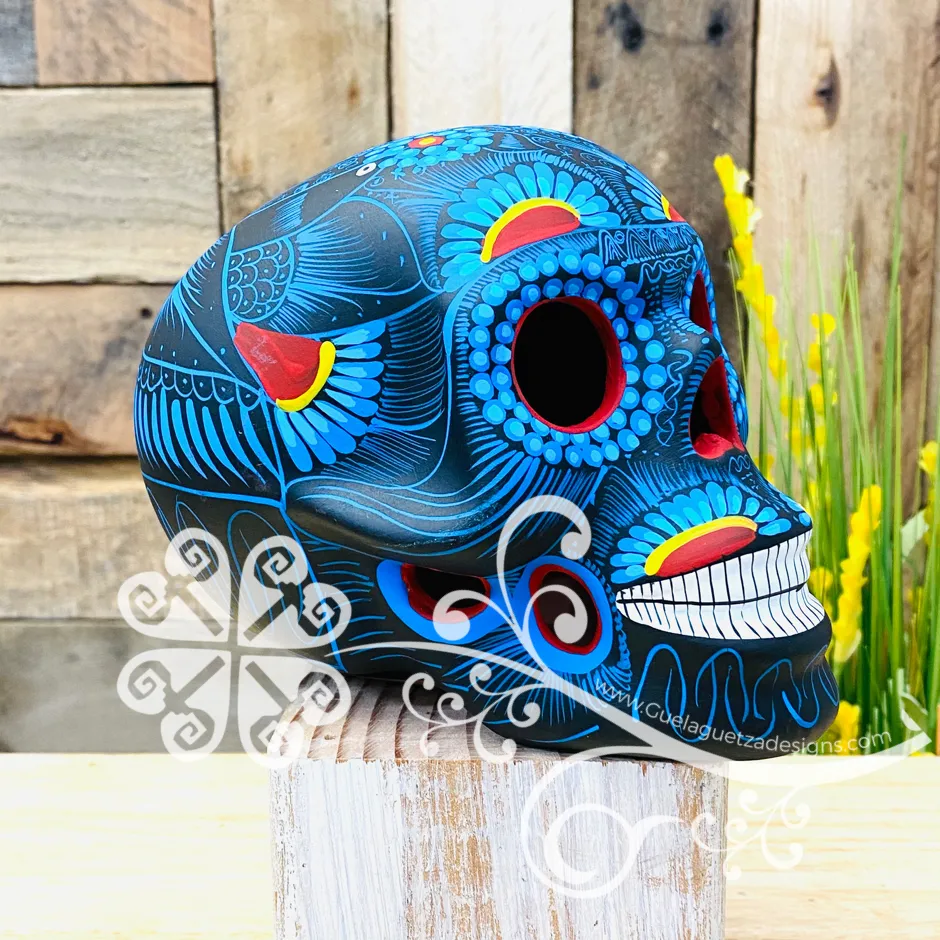 Large Solid Colors Hand Painted Sugar Skull  - Calaverita Guerrero